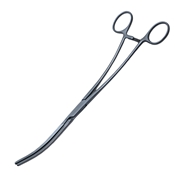 Cooley Aortic Aneurysm Clamp Silghtly Cuved Shanks With Curved  Jaw Length 3" (76mm) With Overall Length of 10 3/4" ( 273mm) Beveled Square Style Forcep Arms  